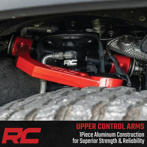 Forged Upper Control Arms For 2007-2018 Chevy GMC 1500 Trucks Solid Aluminum Construction, POM Ball Joints installed view