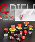 APIELE 22mm metal emergency stop push button switch, red mushroom head, latching, 7/8 in mounting hole