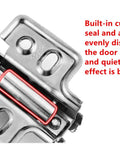 Close-up view of a 35mm concealed hinge showing built-in soft close dampers for quiet operation. Two Pack 35mm Concealed Hinges Smooth Soft Close Cabinet Doors Rock Solid Rust Proof Steel Face Frame Breeze To Install Kitchen Cupboard Hardware Game Changer.