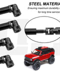 Center Driveshaft For SCX24 Beefed Up Steel Upgrade For C10 AXI00001 JLU Wrangler AXI00002 Bronco AXI00006 Heavy Duty CNC Hardened Steel U Joint For Extreme RC Performance on 1/24 RC truck