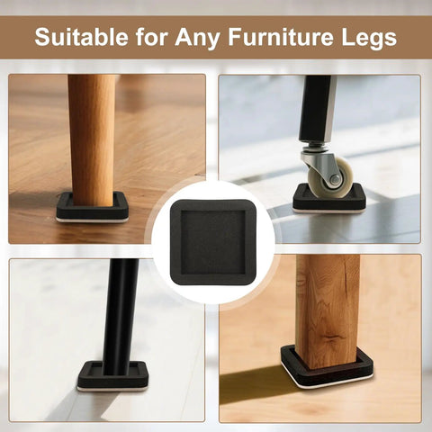 Upgraded Felt Furniture Sliders For Hardwood Floors 8 Pack 4 Inch Move Heavy Furniture Easily With Groove Design Protect Floors From Scratches And Scuffs While Sliding Smoothly