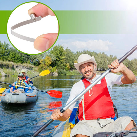 Heavy Duty Push Button Spring Clips Eight Pack For Kayak Paddle And Tent Pole Connections 6mm Stainless Steel Locking Tube Pins