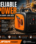 3500W Portable Inverter Generator for Home Backup and RV Camping Ultra Quiet Gas Powered Powerhouse in construction site