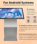 Indoor Outdoor Self Service Kiosk 21.5 Inch 32 Inch Weatherproof Touch Screen Digital Signage 1080P HD IPS Display gray floor standing terminal.