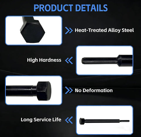 Duramax Glow Plug Bore Reamer Tool For Diesel Engines 2001-2025 6.6L 3.0L 2.8L features heat-treated steel details.