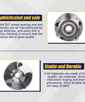 Two Pack Front Wheel Bearing And Hub Assembly For Subaru Legacy And Outback 2005 To 2014 With ABS shown in packaging