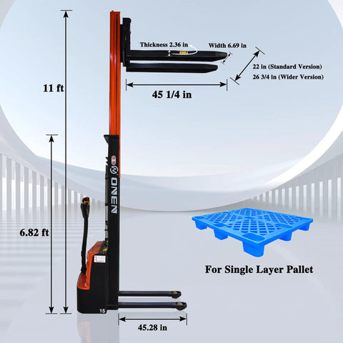 Heavy Duty Electric Forklift And Power Pallet Jack With 3300 Lbs Capacity Built Tough For Zero Hassle Warehouse Moves And Smooth Material Handling Up To Ten Feet