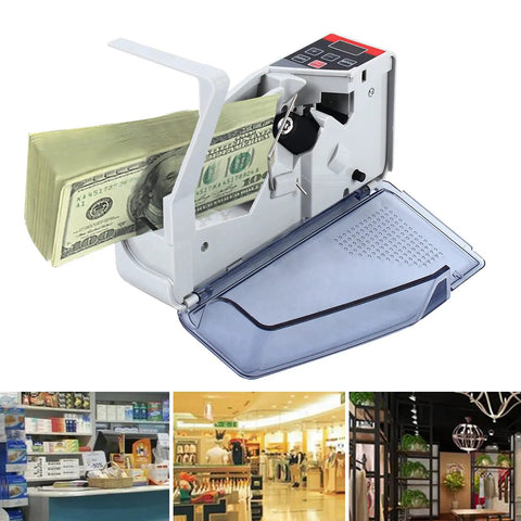 High Speed Money Counter Machine With 600 Bills Per Minute Portable Cash Counter For Multi Currency Banknotes