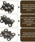 12 Pcs Small Brass Hinges With Screws 1 Inch Retro Vintage Bronze Butterfly Style Hinge Set, showing details and features.