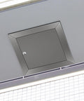 Tough As Nails 8 X 8 Inch Stainless Steel Access Panel With No Sweat Screwdriver Latch, flush mount design in ceiling.