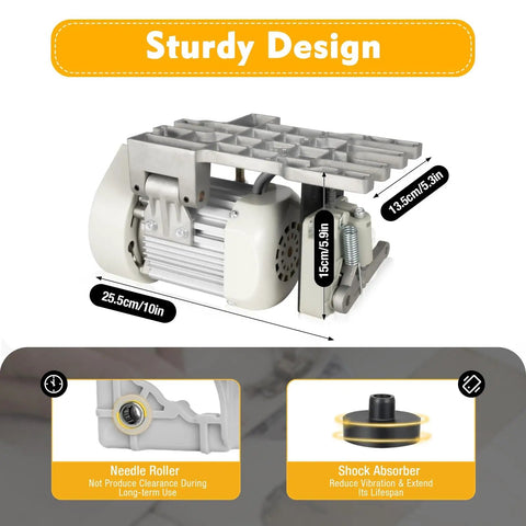Pro Grade Brushless Sewing Machine Servo Motor With Independent Split Motor And Controller, pure copper coil, shown assembled