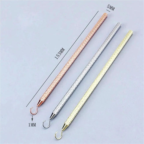 Rose Gold Bracelet Helper Tool Kit 12Pcs One Hand Jewelry Plier Clip Set For DIY Necklace And Watch Clasps Closures, 153mm tool