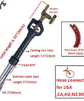 Double Propane Forge Burner Set With Gas Hose And Regulator For Blacksmith Knife Making, Pro Grade High Pressure Cast Iron Burner Head