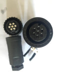 Heavy Duty Aviation Plug Connector For Hydraulic And Proportional Valves Dead Nuts Reliable Seven Pin Interface J12 Form Factor close-up revealing seven pins.