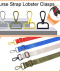Hella Durable One Inch Zinc Alloy Swivel Snap Hooks With Pro Level Lobster Claw Clasps For Daily Carrying And Crafting Bringing A Crisp Black Feel To Any Project Six Pack on purse straps in various colors.
