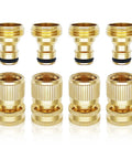 Garden Hose Quick Connector Kit Three Quarter Inch GHT Solid Brass No Leak Fittings For Water Hose 4 Sets Includes 4 Male And 4 Female Built To Last Quick Connects That Seal Tight And Handle Up To 200 PSI
