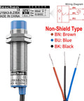 Inductive Proximity Sensor Switch No Fuss 8mm Detection Distance Non Shield Type Three Wire NPN Normally Open 10 To 30 VDC 200 mA Output M18 Mount LJ18A3 8 Z BX Blue Body, blue M18 sensor with wiring diagram