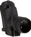 Built Tough Circular Saw Dust Collection Adapter For DWE575 Series Saws, Accepts 1-1/2 Inch Hoses, black adapter close-up