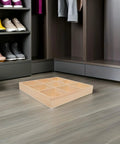 Top Notch Nine Section Wooden Underwear Drawer Organizer For Closet And Bedroom Keeps Your Socks And Lingerie Neatly Sorted With Space Saving Design For A Clean Setup on the floor.