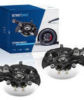 Front Two Piece Steering Knuckles And Wheel Hub Bearing Assembly Replacement Kit For Toyota Corolla 2009-2018 And Matrix 2009-2014 Includes 2 Steering Knuckles And Wheel Hub Bearings Direct Fit shown with packaging