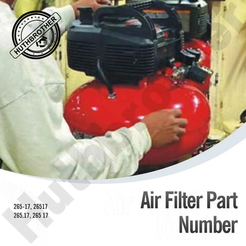 Person assembling Valve Plate And Head Gasket Kit With 265-17 Air Filter For Air Compressors on red unit