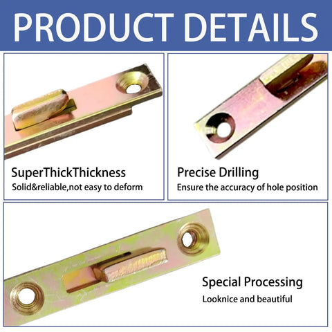 Heavy Duty Bed Rail Fasteners 4 Pack Featuring Mortise Design And Rustproof Steel Brackets For Bed Frame Repair Includes Screws No Sweat Setup Rock Solid Build Knockout Quality