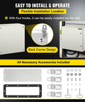 Heavy Duty NEMA Steel Enclosure 24 x 24 x 12 Inch Outdoor Indoor IP66 Waterproof Dustproof Electrical Box With Mounting Plate Built To Last For Weatherproof Industrial Use, wall-mounted with accessories