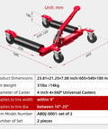 Badass Heavy Duty Car Dolly Set Of 2 Built Tough For Garage Rolls 1500 Lb Capacity smooth rolling wheels with handle.