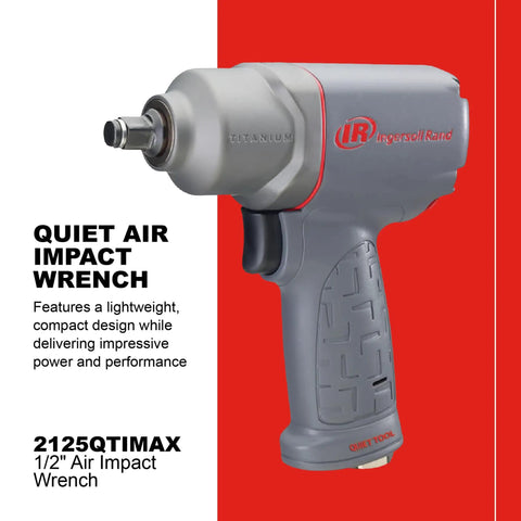 Heavy Duty Half Inch Air Impact Wrench With Titanium Hammer Case For Serious Torque And A Low Vibe Build That Keeps Hands Happy Plus Patented Quiet Operation Makes This A Boss Level Workshop Essential For Pros Wanting Reliable Game Changing Power