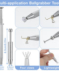 Pro Gear Ball Grabber Tool Kit For Piercing Tapers And Flat Back Jewelry Changes, stainless steel ball grabber tool with dimensions.