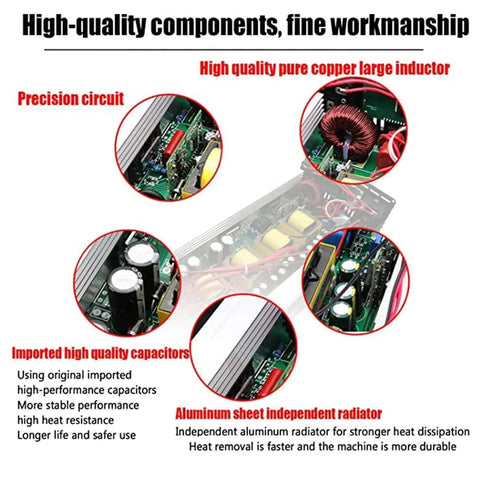 Inner components of Heavy Duty 6000W Pure Sine Wave Inverter DC To AC Converter show precision circuit and high-quality parts.