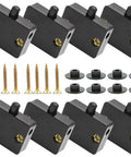 8 Pack No Fuss Black Cabinet Lamp Switches For Closet Wardrobe Pantry Automatic Door Touch Switches With Easy Mounting Screws