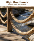 One And A Half Inch Thick Natural Jute Rope 50 Feet Long Built Tough Heavy Duty Twisted Manila Style Nautical Rope for bridge railing