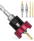 Six Piece Carbide Tipped Countersink Drill Bit Set With 82 Degree Countersinks And 3 32nd, 1 8th, And 5 32nd Inch Bits