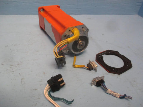 3HAC10674-1 AC Servo Motor With Tamagawa Encoder For ABB Robotics, Beefed-Up Torque Control, High-Precision Industrial Servo Replacement, Rev 0, Smartsyn TS2640N141E172 Compatible orange metal motor with wiring harness and connectors