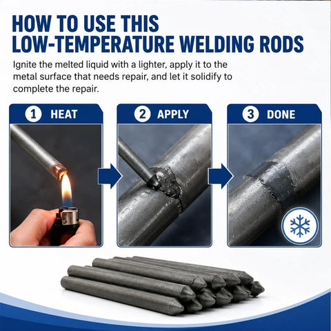 How to use Low Temperature Universal Metal Welding Rods Kit For Aluminum Stainless Steel And Iron Repairs DIY Ready Easy Melt