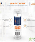 Whole House 5 Micron 10 By 2.5 Inch String Wound Sediment Filter Cartridge For Well Water Systems Replacement For WHKF-WHSW 25 Pack