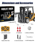 Mini Forklift Remote Control 1:64 Scale Desktop Radio Controlled Toy With App Connectivity Two Drive Modes Triple Speed Settings Built Tough For Adults And Kids Totally Dope Desk Companion Legit Badass Gift Idea Perfect Weekend Crasher with remote and accessories