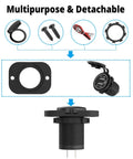 Assembly of Dual USB 12V Marine Outlet With Switch, multipurpose detachable parts for waterproof car charger mount.