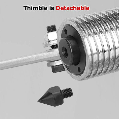 Close-up of detachable thimble in Heavy Duty Hydraulic Puller With Manual Pump Gear Puller Threaded 5 10 15 20 30 50 Tons Bearing