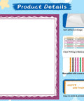 Colorful Self Adhesive Science Fair Display Kit with 22 sheets of subtitles, project titles, and letter stickers, showing details.
