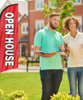 Open House Flags For Real Estate Pros With Pole Kit And Ground Stake Eight Foot Tall Outdoor Signage For Real Estate Listings
