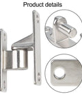 Dang Tough 304 Stainless Steel Heavy Duty Gate Hinges For Rust Proof Barn Door And Fence Brackets Built To Last With Easy No Sweat Outdoor Installation Projects close-up showing hinge mechanism and plate details.