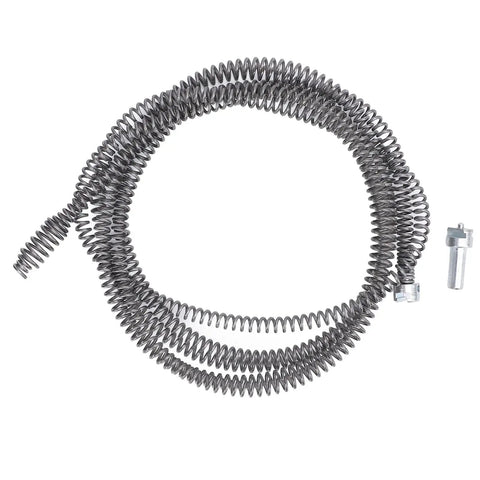 Super Flex Manganese Steel Drain Auger Cable 16mm Pipe Snake Clog Remover coil with spring design for effective household blockage clearing.