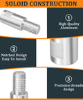 Beefed Up Buff Extender for Buffing Wheels construction, aluminum shaft with notched design and precision threads, 1.53 inches