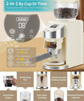 Top Tier 20 Bar Espresso Machine With Precision Burr Grinder And Full Steam Wand For Shop Style Lattes Cappuccinos And Perfect Daily Brews That Hit Different Every Time, touch screen features.