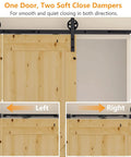 4-Piece No-Drill Soft Close Barn Door Hardware Kit For 70 To 160 Lb Sliding Doors, Quiet Hidden Track System details.