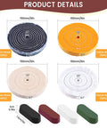 Amazon 8-piece 6-inch buffing wheel kit for bench grinder with 1/2-in arbor; denim, cotton, and flannel wheels
