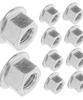 Top Notch Heavy Duty Chainsaw Bar Accessories Kit With 15 Rivnuts And Nuts For Easy Install And Smooth Running Performance silver nuts