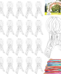 20-Piece Balloon Arch Clips And 100 Multicolor Balloons Kit showing plastic spring clamps and colorful balloons for party decor